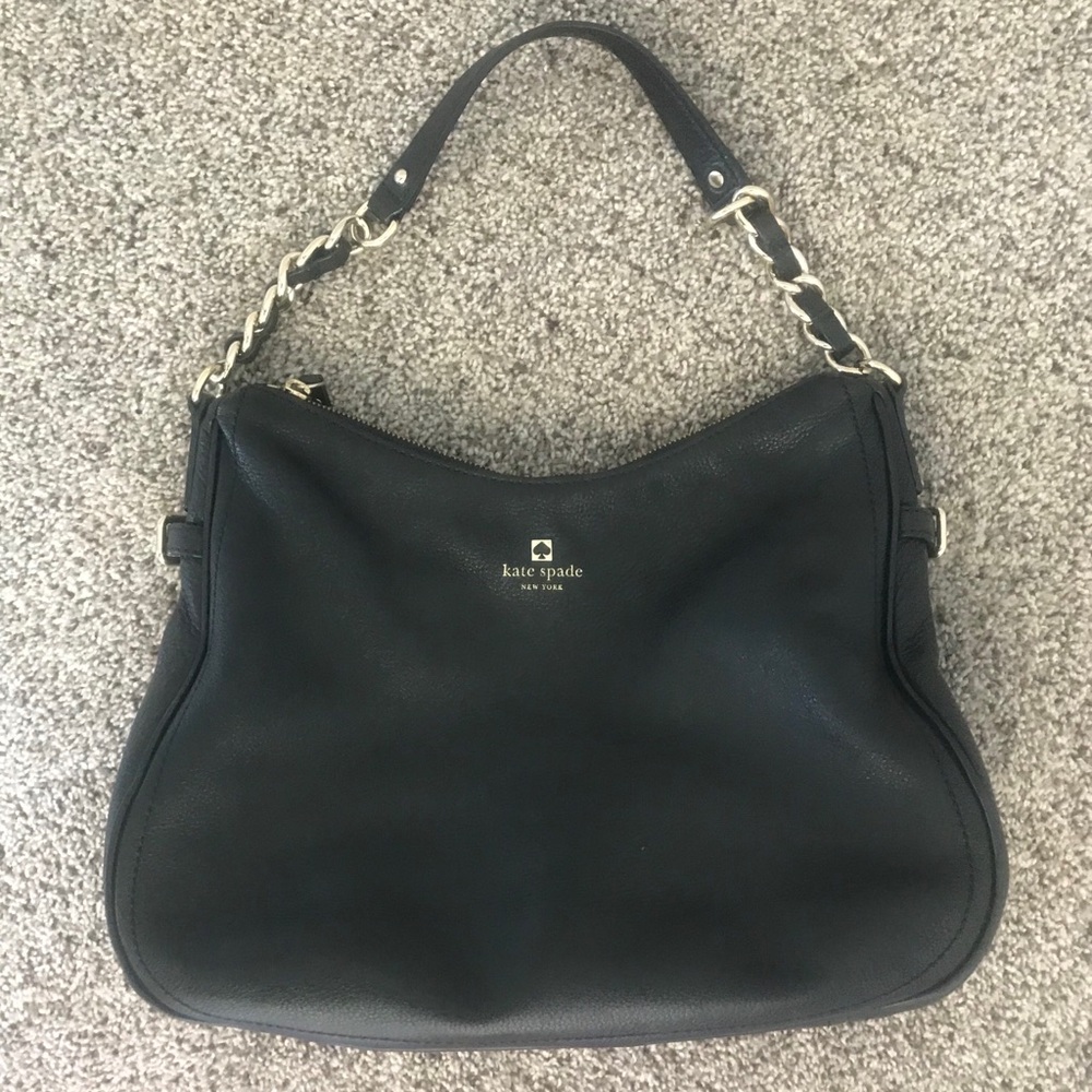 Kate Spade black pebbled purse / hobo bag